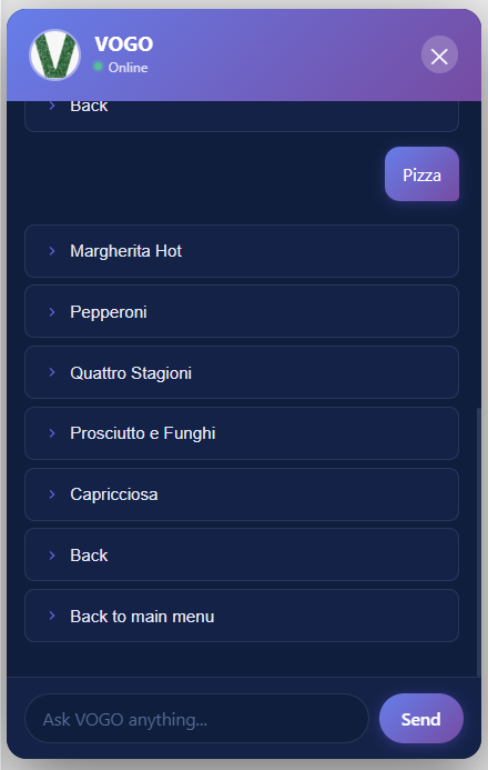 AI chatbot conversation example