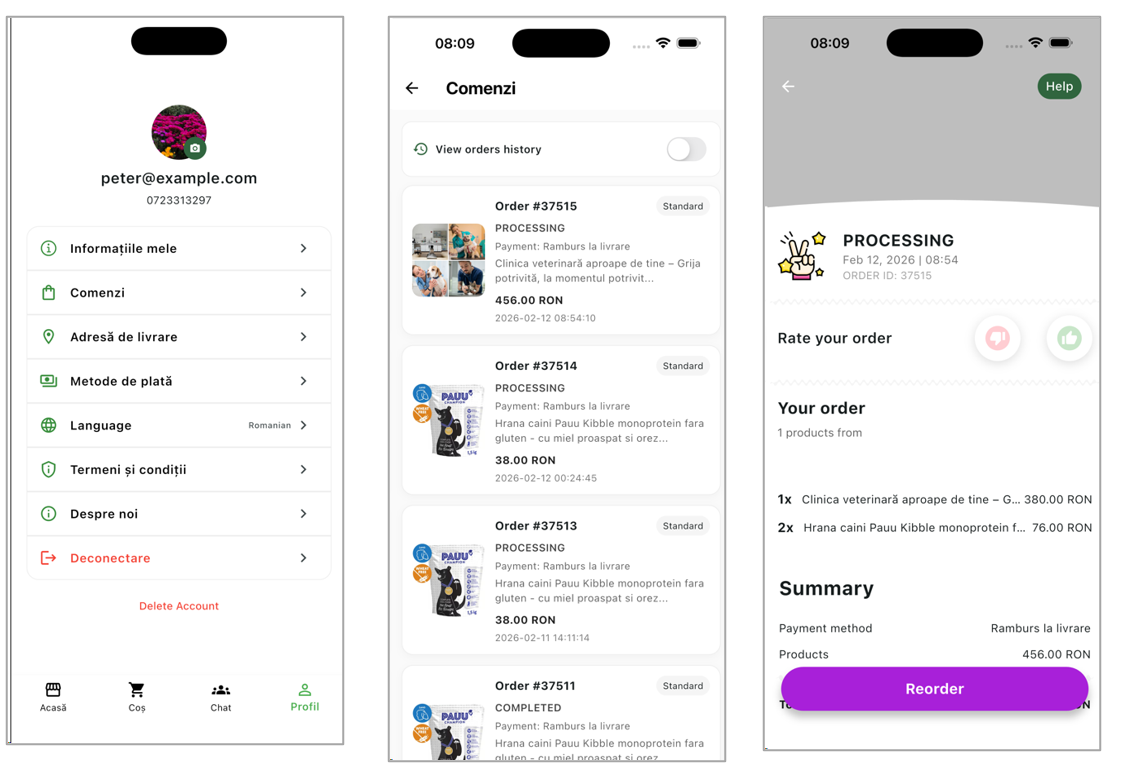 VOGO mobile app preview set 1
