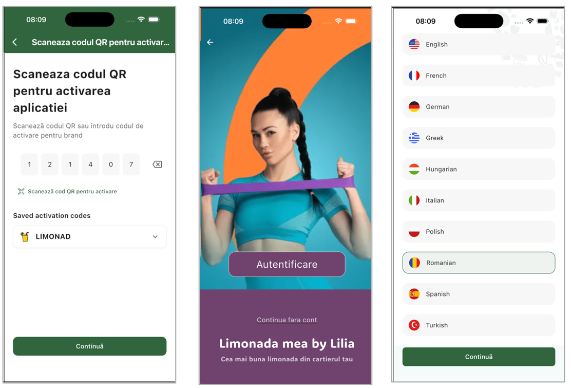 VOGO mobile app showcase - set 4