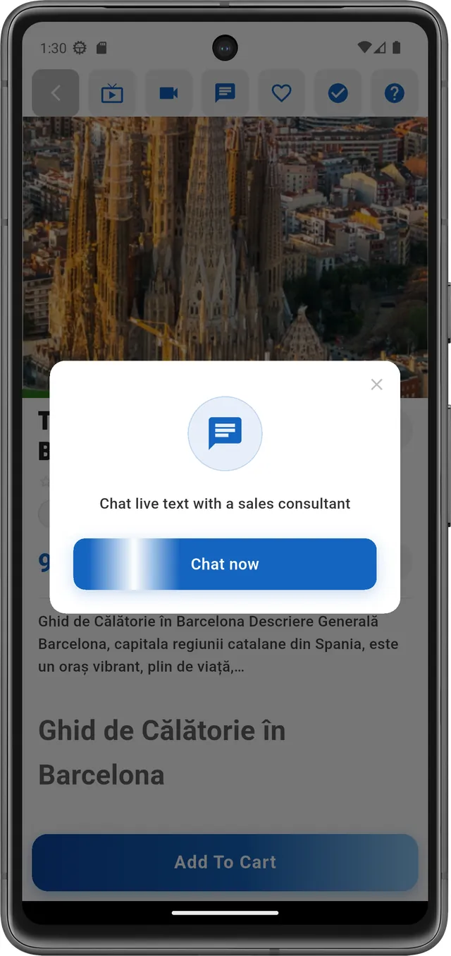 Aplicație mobilă VOGO — chat