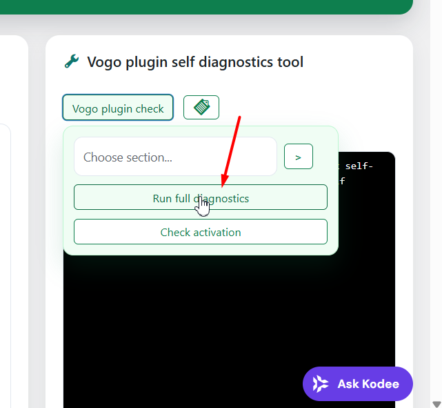 VOGO plugin initial configuration step 3